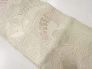 アンティーク 波に檜扇模様織出し袋帯(材料)